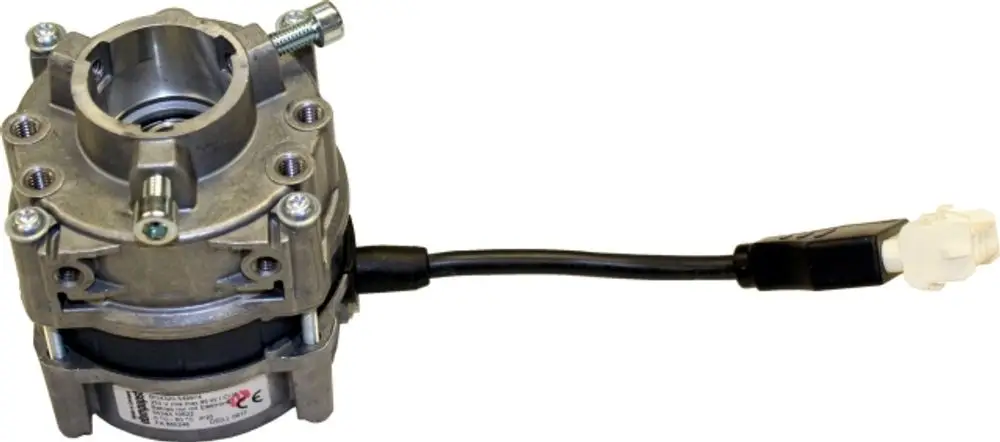 Wolf Motor für Ölpumpe, kompakte Bauform mit elektrischer Anschlussleitung, geeignet für den Einsatz in Heizsystemen.